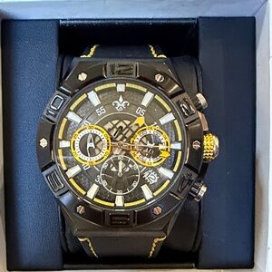 Ralph Christian Chronograph Black Case with Yellow Accents - Discontinued